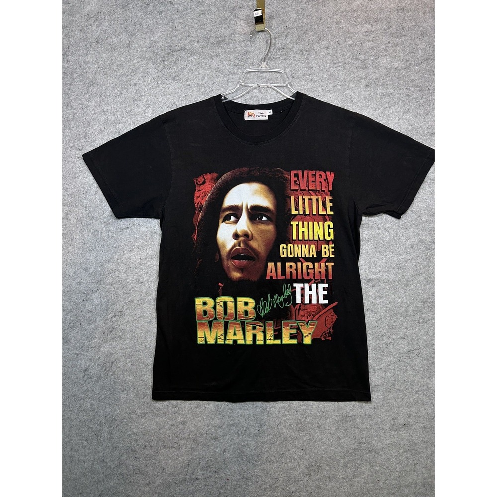 Vintage Bob Marley Every Little Thing Gonna Be Alright Shirt two sided Sz L